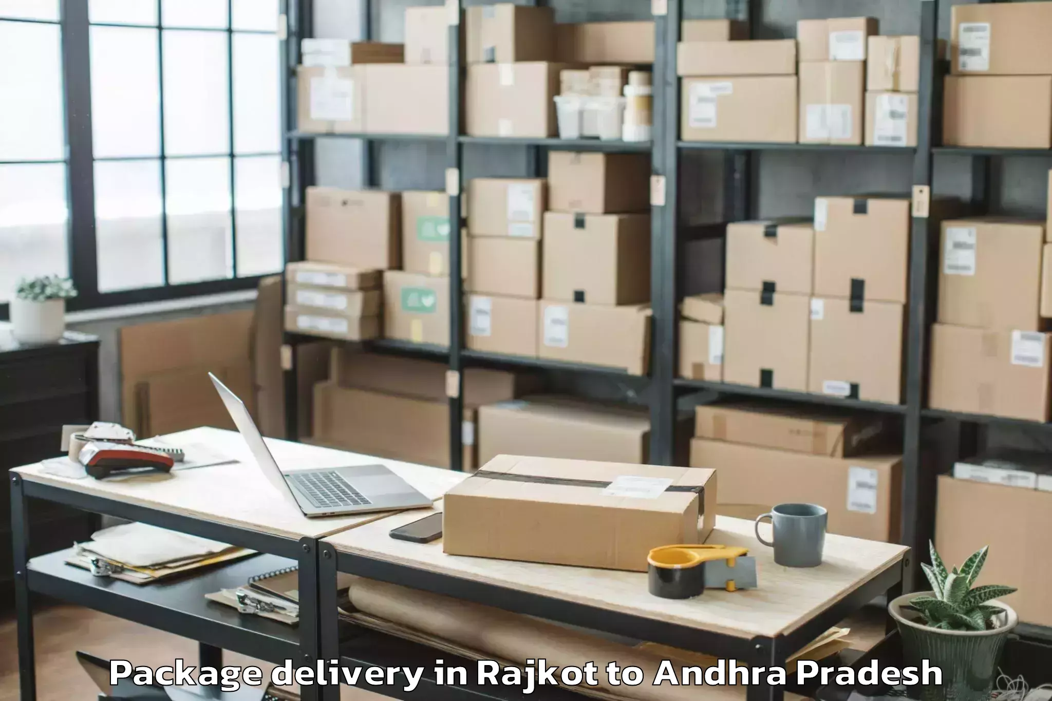 Leading Rajkot to Buchinaidu Kandriga Package Delivery Provider